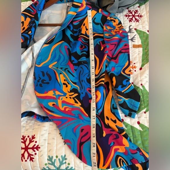 Trendy 80s peplum multicolor fun jacket size medium - Picture 6 of 6